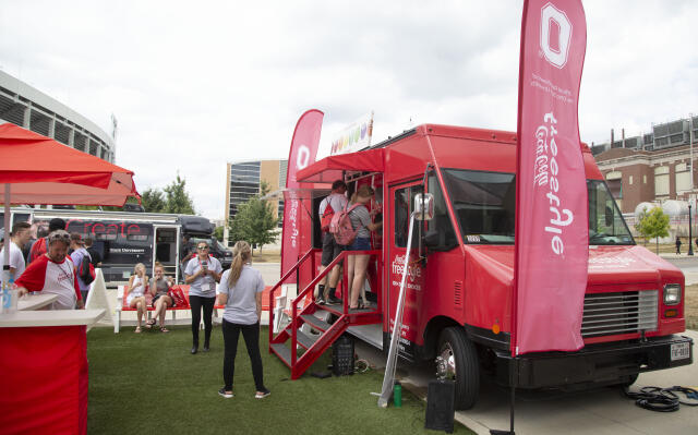 The CocaCola Freestyle area and truck at the 2019 Buck-i-Frenzy.
