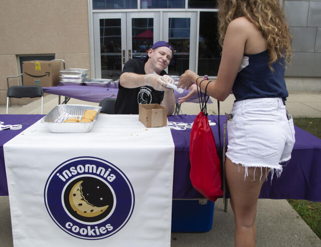 The Insomnia Cookies stand at the 2019 Buck-i-Frenzy.